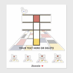 Sublime Neoplasticism Art Monogram. Letter T