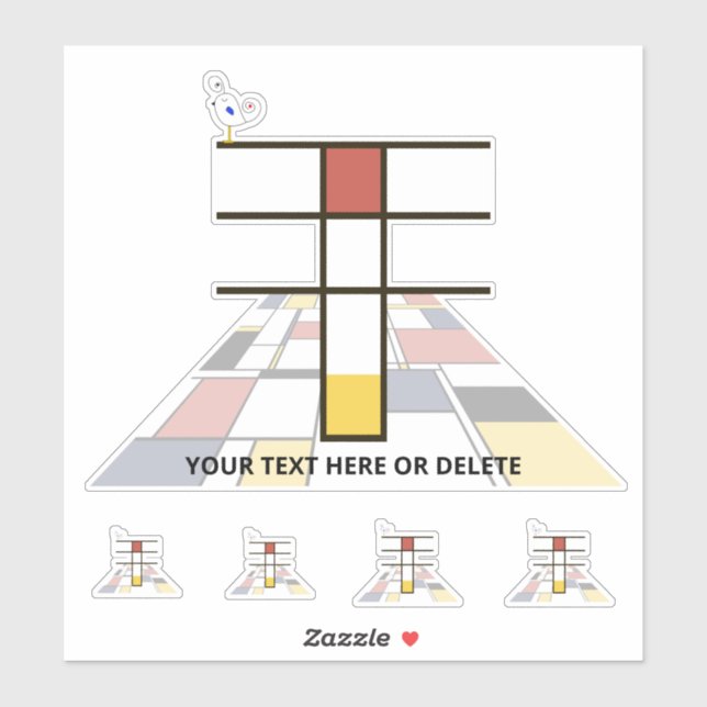 Sublime Neoplasticism Art Monogram. Letter T (Sheet)