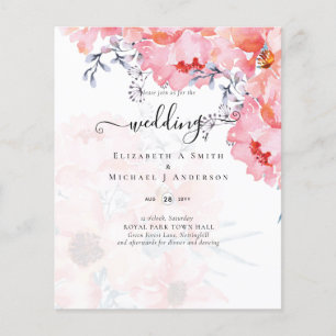 Sublime Pink Blossoms WEDDING SUITE - BUDGET Flyer