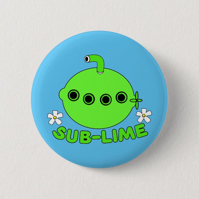 Sublime Sub Lime 2 Inch Round Button (Front)