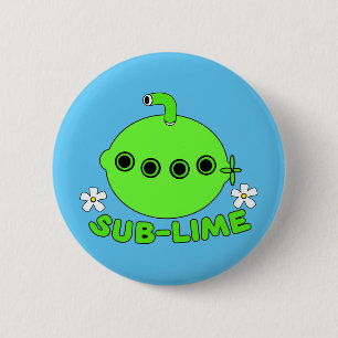Sublime Sub Lime 2 Inch Round Button