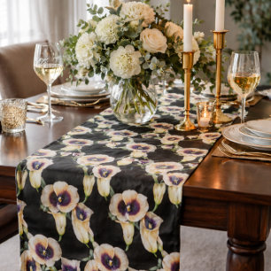 Sublime Watercolor Arum Calla Lilies Short Table Runner