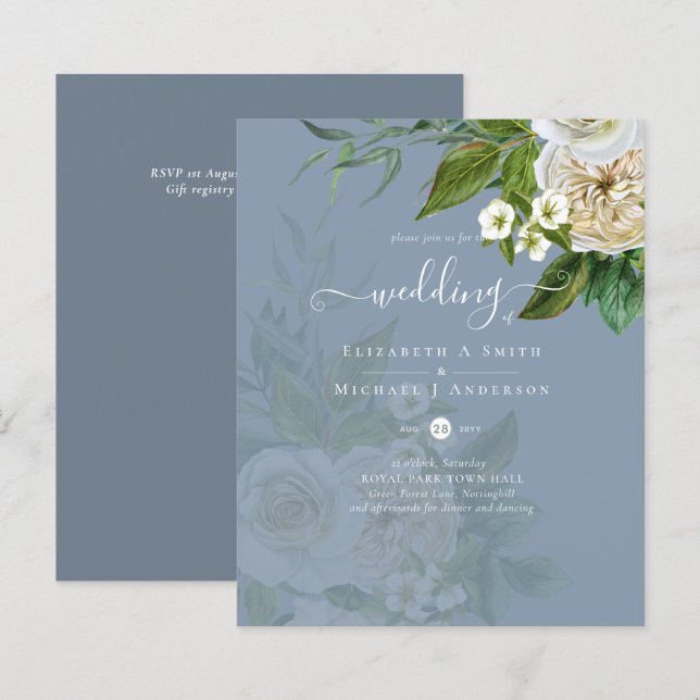 Sublime Wedding Suite - White Roses (Front/Back)