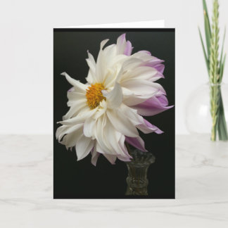 Sublime White and Lavender Purple Dahlia Thank You Card
