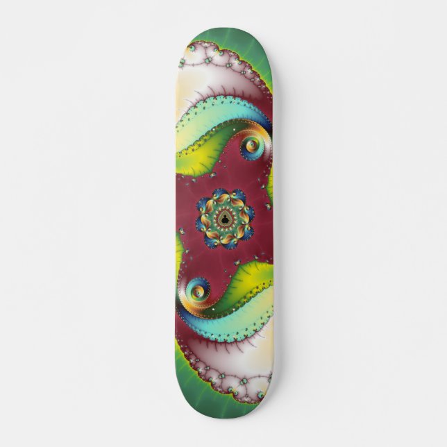 Subltle Glow - Fractal Art Skateboard (Front)