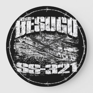 Submarine Besugo Round (Large) Acrylic Wall Clock