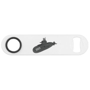 Submarine cartoon illustration bar key