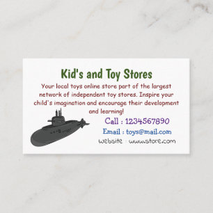 Submarine cartoon illustration business card