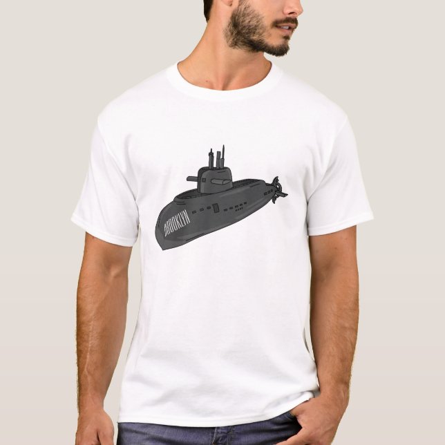 Submarine cartoon illustration T-Shirt (Front)
