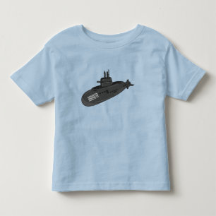 Submarine cartoon illustration toddler t-shirt