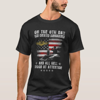 Submarine God Created Submarines Vintage  T-Shirt