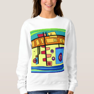 Submarine Life Orange Yellow Blue Green Sweatshirt