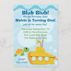 Submarine Party Invitation