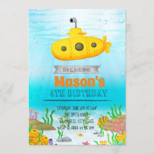 Submarine party invitation
