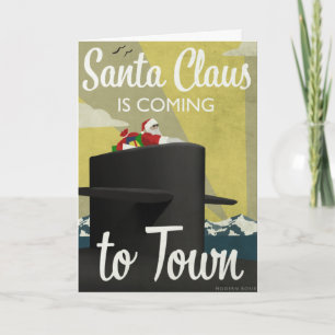 Submarine Santa - Christmas Card