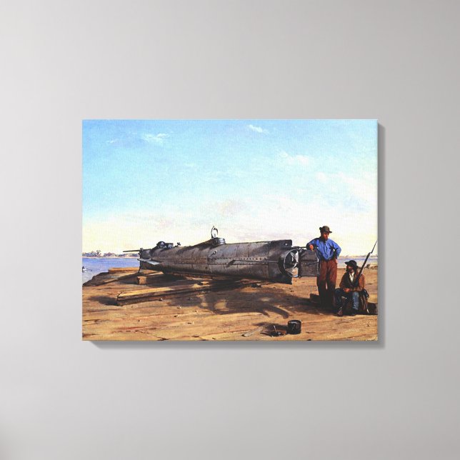 Submarine Torpedo Boat HL Hunley C Chapman 1863  Canvas Print (Front)