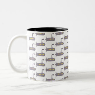 submarine Two-Tone coffee mug
