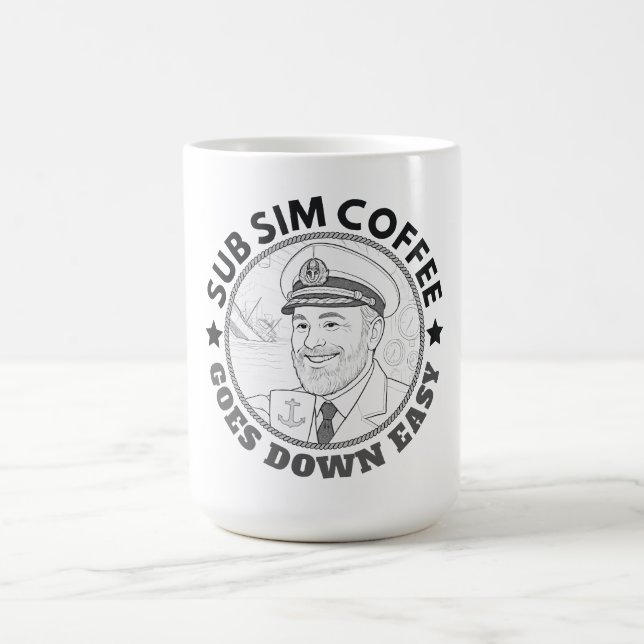 SUBMARINE VIDEOGAME CAPTAIN COFFEE DRINKER MUG (Center)