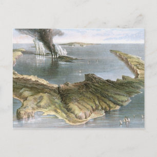 Submarine Volcano Island of Santorini Postcard