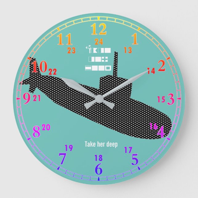 Submariner Acrylic Wall Clock (Front)