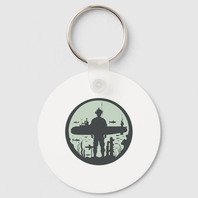Submariner Veteran Submersible Nuclear-powered Sub Keychain (Front)