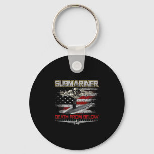 Submarines Death From Below Silent Service Patriot Keychain