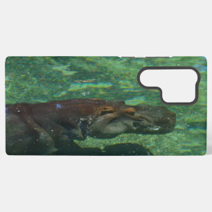 **"Submerged Serenity: A Hippo Swimming Gracefully Samsung Galaxy Case