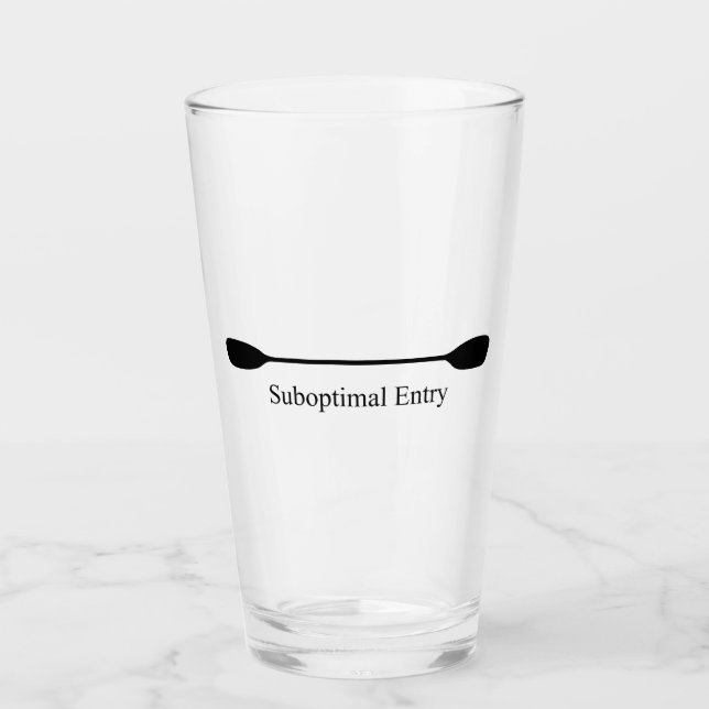 Suboptimal Entry Kayak Paddle Glass (Front)