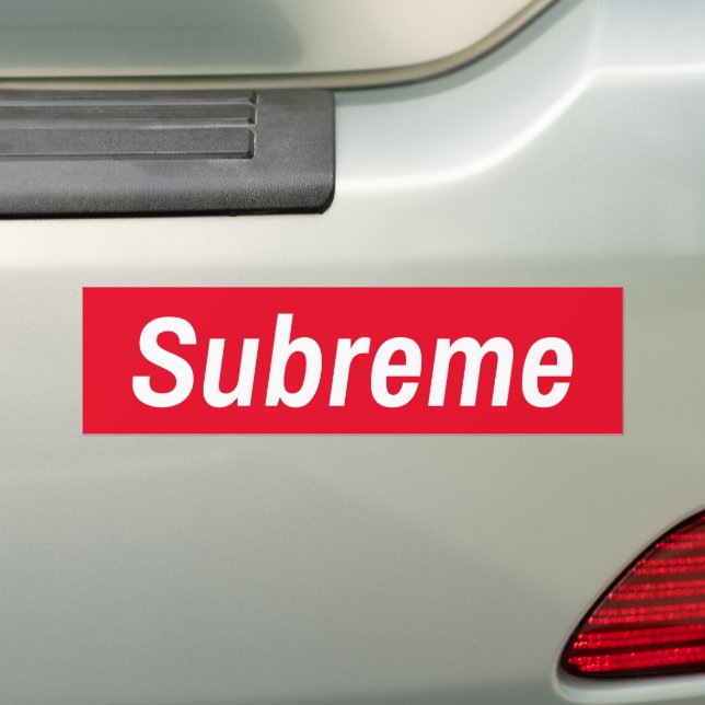Subreme Funny Arabic Accent Arab Bumper Sticker (On Car)