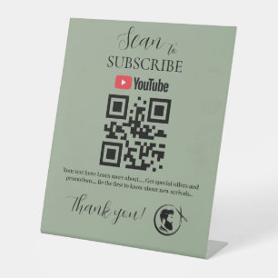 Subscribe QR Code Sign YouTube Barbershop