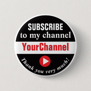 Subscribe to My Channel 2 Inch Round Button