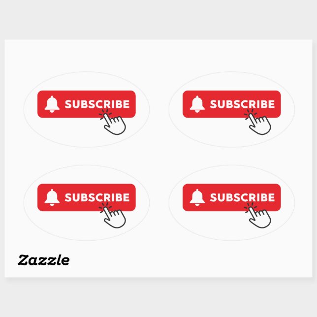 subscribe to my youtube channel oval sticker (Sheet)