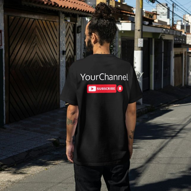 Subscribe Youtube Channel Name Custom T-Shirt (Creator Uploaded)
