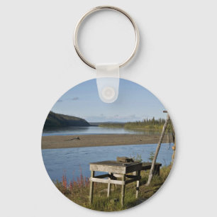 Subsistence fish camp on the Koyukuk River Keychain