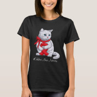 Substance Abuse Awareness Month Red Ribbon Cat