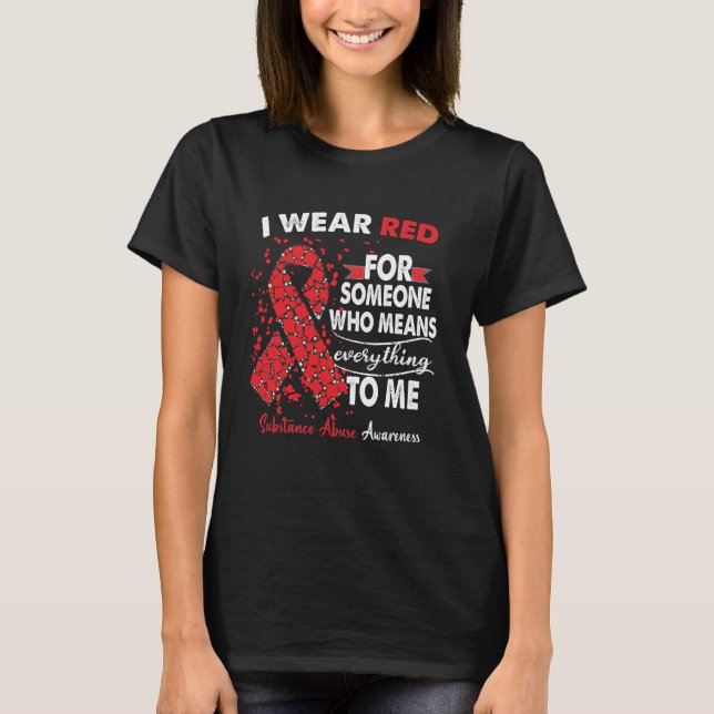 Substance Abuse Awareness Warrior Gifts T-Shirt (Front)