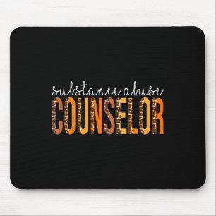 Substance Abuse Counsellor leopard Fall Autumn Tha Mouse Pad