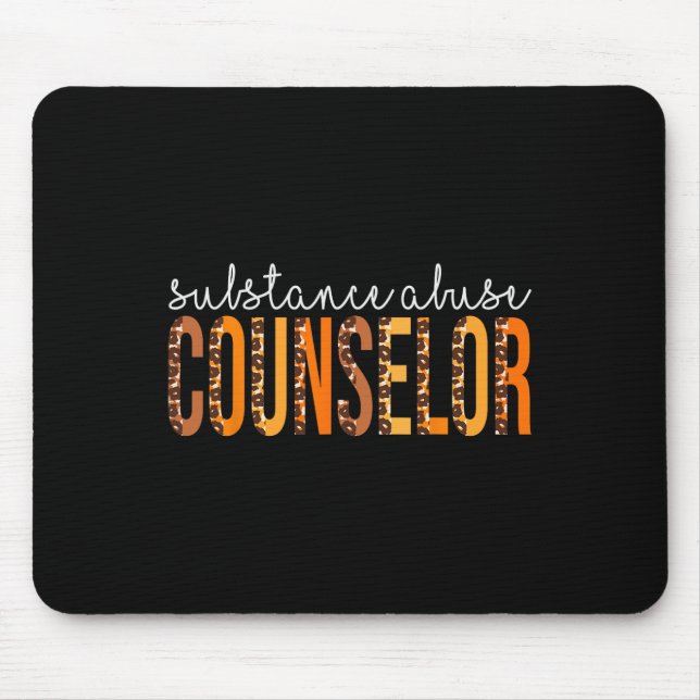 Substance Abuse Counsellor leopard Fall Autumn Tha Mouse Pad (Front)