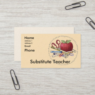Substitute Teacher  Business Card