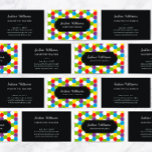 Substitute Teacher Colourful Pattern Business Card<br><div class="desc">Our bold and colourful honeycomb pattern substitute teacher business card is so fun and will make any classroom teacher remember you when they need a substitute for the day.  Classroom teachers also love these to send home to parents as contact information cards.</div>