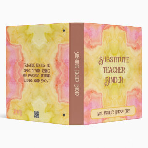 Substitute Teacher Custom Modern Classroom Boho Binder