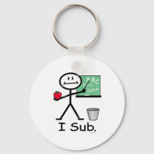 Substitute Teacher Keychain