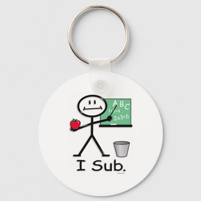 Substitute Teacher Keychain (Front)