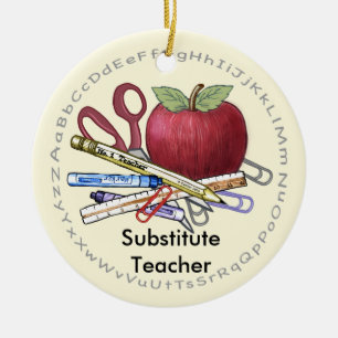 Substitute Teacher Ornament