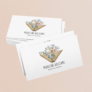 Substitute Teacher QR code Business Card