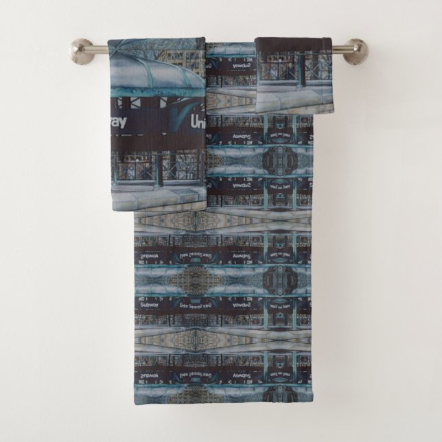 Subterranean Blues Bath Towel Set (Insitu)
