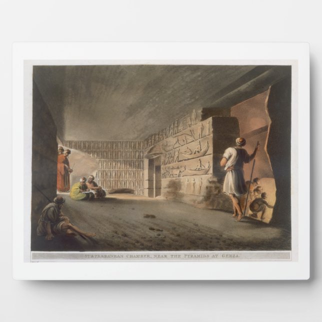Subterranean Chamber near the Pyramids at Geeza, p Plaque (Front)