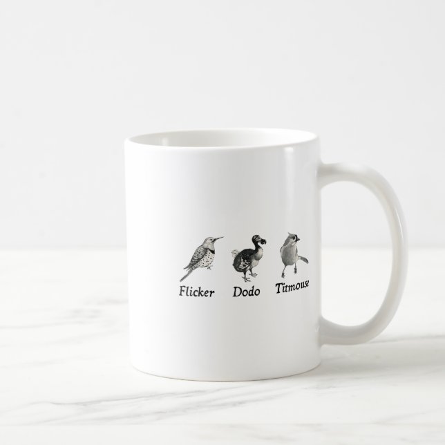 Subtle Animal, Flicker Dodo Titmouse  Coffee Mug (Right)
