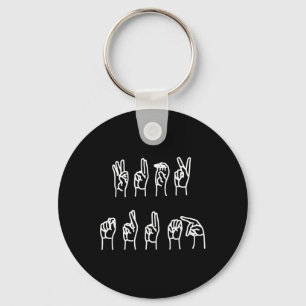 Subtle Anti-trump Asl Sign Language Keychain