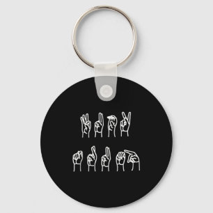 Subtle Anti-trump Asl Sign Language Tank Top Keychain